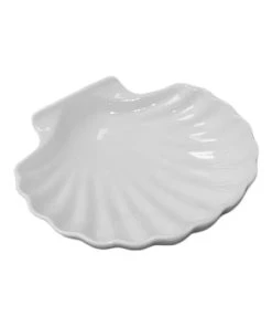 Porcelaine Girard Coquille Saint Jacques 15x12 Cm En Porcelaine Blanc