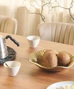 Beliani Coupe De Fruits Décorative Doré -Chef&Sommelier-boutique coupe de fruits decorative dore 1