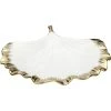 Kare Design Coupe Feuille De Ginkgo En Porcelaine Blanche Et Dorée -Chef&Sommelier-boutique coupe feuille de ginkgo en porcelaine blanche et doree
