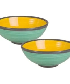 Maisons Du Monde Coupelle En Faïence Jaune Et Verte - Lot De 2 -Chef&Sommelier-boutique coupelle en faience jaune et verte valence 1000 9 28 180838 3