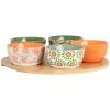 Maisons Du Monde Coupelles Apéritives En Grès Vert, Jaune Et Orange (x5) Plateau En Bambou -Chef&Sommelier-boutique coupelles aperitives en gres vert jaune et orange x5 plateau en bambou 1000 14 19 231792 1