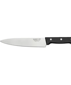 SABATIER TROMPETTE Couteau De Chef 20 Cm En Acier 5Cr15MoV + ABS Noir