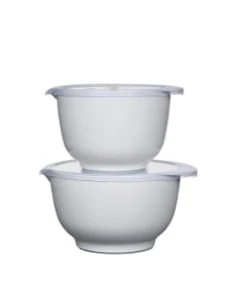 Rosti Ensemble Saladiers En Plastique Blanc - Lot De 2 -Chef&Sommelier-boutique ensemble saladiers en plastique transparent lot de 2 margrethe