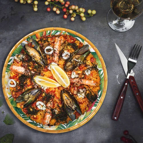 Les Jardins De La Comtesse Grand Plat De Service Rond 35,5 Cm En Imprimé Fleurs Exotiques 5 Les Jardins De La Comtesse Grand Plat De Service Rond 35,5 Cm En Imprimé Fleurs Exotiques – Image 3