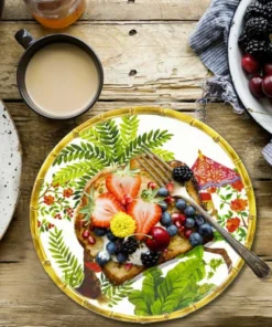 Les Jardins De La Comtesse Grande Assiette Plate En Mélamine Décorée De Singes De Bali Ø 28 Cm -Chef&Sommelier-boutique grande assiette plate en melamine decoree de singes de bali oe 28 cm 3