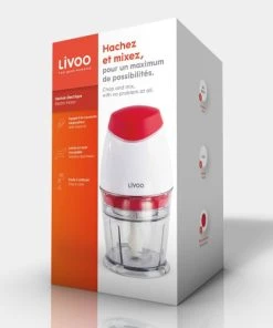 LIVOO Hachoir électrique En Plastique Rouge -Chef&Sommelier-boutique hachoir electrique en plastique rouge 3