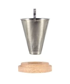OGO Living Infuseur à Thé En Acier Inoxydable Avec Couvercle En Bois -Chef&Sommelier-boutique infuseur a the en acier inoxydable avec couvercle en bois 2