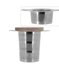 OGO Living Infuseur à Thé Rétractable Avec Couvercle En Inox Et Acacia -Chef&Sommelier-boutique infuseur a the retractable avec couvercle en inox et acacia 2