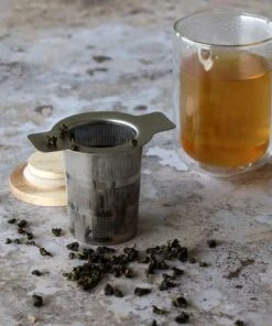 OGO Living Infuseur à Thé Rétractable Avec Couvercle En Inox Et Acacia -Chef&Sommelier-boutique infuseur a the retractable avec couvercle en inox et acacia 3