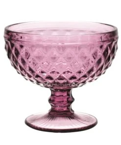 Table Passion Lot De 2 Coupe à Glace 12 Cm Lilas En Verre Violet