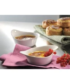 GEFU Lot De 2 Ramequin Pour Crème Brûlée En Porcelaine Blanc -Chef&Sommelier-boutique lot de 2 ramequin pour creme brulee en porcelaine blanc 2