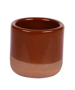 Table Passion Lot De 3 Mini Pot à Tapas Ou Expresso 10 Cl En Grès Marron