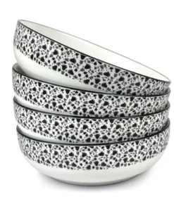 Becquet Lot De 4 Assiettes Creuses En Céramique Blanc