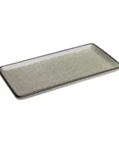 Olympia Lot De 4 Assiettes Rectangulaires Effet Granit