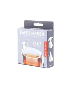 KIKKERLAND Lot De 4 Porte-sachets De Thé Pecheurs Silicone Blanc -Chef&Sommelier-boutique lot de 4 porte sachets de the pecheurs silicone blanc 5