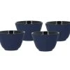 Novastyl Lot De 4 Tasses à Thé En Fonte Bleue Mate Intérieur Verni 12cL -Chef&Sommelier-boutique lot de 4 tasses a the en fonte bleue mate interieur verni 12cl