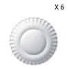 Duralex Lot De 6-Assiette à Dessert Ondulée Verre Résistant 20,5cm Transparent