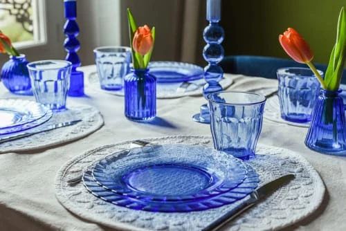 Duralex Lot De 6 - Assiette Creuse Ondulée En Verre 23 Cm Teinté Bleu Marine 6 Duralex Lot De 6 - Assiette Creuse Ondulée En Verre 23 Cm Teinté Bleu Marine – Image 4