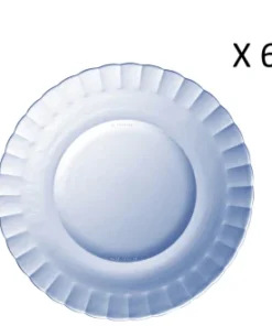 Duralex Lot De 6 - Assiette Creuse Ondulée En Verre 23 Cm Teinté Vermeil 12 Duralex Lot De 6 - Assiette Creuse Ondulée En Verre 23 Cm Teinté Vermeil -Chef&Sommelier-boutique lot de 6 assiette creuse ondulee en verre 23 cm teinte bleu marine le picardie 1