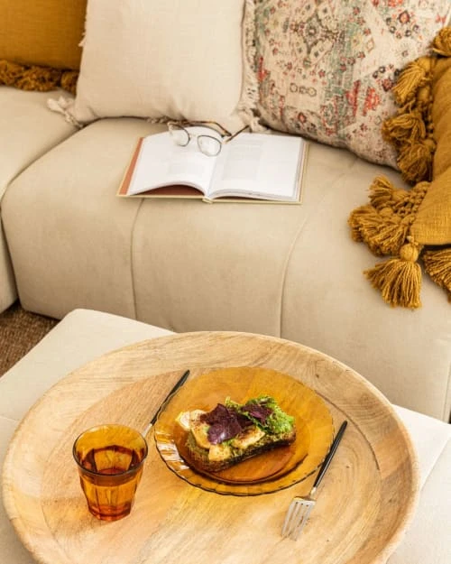 Duralex Lot De 6 - Assiette Plate Ondulée En Verre 23 Cm Teinté Vermeil 6 Duralex Lot De 6 - Assiette Plate Ondulée En Verre 23 Cm Teinté Vermeil – Image 4