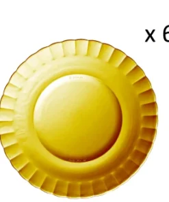 Duralex Lot De 6 - Assiette Plate Ondulée En Verre 23 Cm Teinté Vermeil 12 Duralex Lot De 6 - Assiette Plate Ondulée En Verre 23 Cm Teinté Vermeil -Chef&Sommelier-boutique lot de 6 assiette plate ondulee en verre 23 cm teinte vermeil le picardie