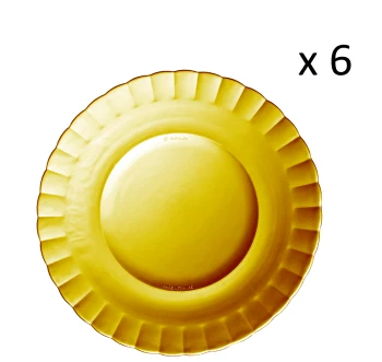 Duralex Lot De 6 - Assiette Plate Ondulée En Verre 23 Cm Teinté Vermeil 7 Duralex Lot De 6 - Assiette Plate Ondulée En Verre 23 Cm Teinté Vermeil – Image 5
