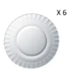 Duralex Lot De 6 - Assiette Plate Ondulée En Verre 23 Cm Transparent -Chef&Sommelier-boutique lot de 6 assiette plate ondulee en verre 23 cm transparent