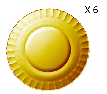 Duralex Lot De 6 - Assiette Plate Ondulée En Verre 23 Cm Teinté Vermeil 8 Duralex Lot De 6 - Assiette Plate Ondulée En Verre 23 Cm Teinté Vermeil – Image 6