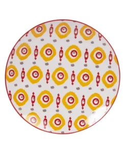 Table Passion Lot De 6 Assiettes à Dessert 20 Cm En Porcelaine Jaune