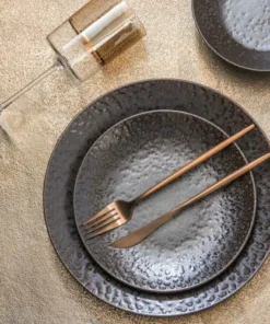 Table Passion Lot De 6 Assiettes à Dessert 21 Cm En Faïence Marron -Chef&Sommelier-boutique lot de 6 assiettes a dessert 21 cm en faience marron 1