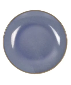 Trend'up Lot De 6 Assiettes à Dessert 21 Cm En Grès Bleu