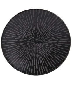Table Passion Lot De 6 Assiettes à Dessert 21 Cm En Grès Noir