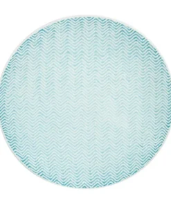 Table Passion Lot De 6 Assiettes à Dessert 21 Cm Turquoise En Grès Bleu