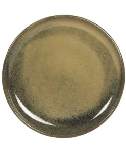 Table Passion Lot De 6 Assiettes à Dessert 22 Cm En Grès Vert