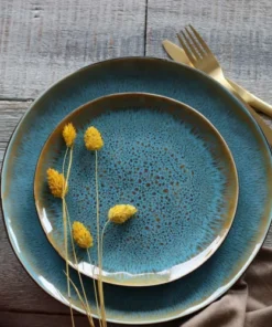 OGO Living Lot De 6 Assiettes à Dessert En Grès Bleu 20,5cm 10 OGO Living Lot De 6 Assiettes à Dessert En Grès Bleu 20,5cm -Chef&Sommelier-boutique lot de 6 assiettes a dessert en gres bleu 20 5cm 2