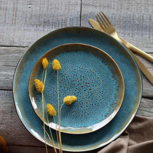 OGO Living Lot De 6 Assiettes à Dessert En Grès Bleu 20,5cm 5 OGO Living Lot De 6 Assiettes à Dessert En Grès Bleu 20,5cm – Image 3