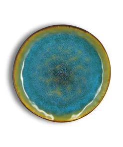 OGO Living Lot De 6 Assiettes à Dessert En Grès Bleu 20,5cm