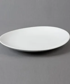 Chef&Sommelier-boutique -Chef&Sommelier-boutique lot de 6 assiettes a steak ovale 30x28 cm en porcelaine blanc 1