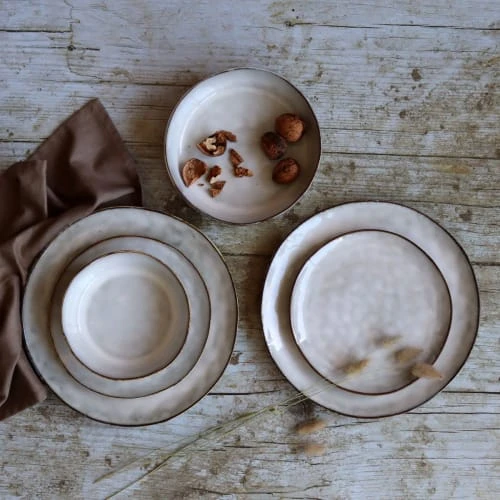 OGO Living Lot De 6 Assiettes Coupes En Grès Gris 15,5cm 5 OGO Living Lot De 6 Assiettes Coupes En Grès Gris 15,5cm – Image 3