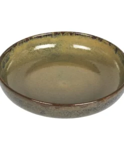 Table Passion Lot De 6 Assiettes Creuse 18 Cm En Grès Vert