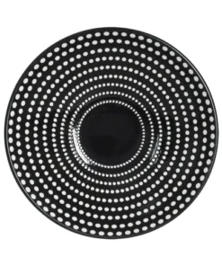 Table Passion Lot De 6 Assiettes Creuse 19 Cm En Grès Noir