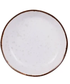 Table Passion Lot De 6 Assiettes Creuse 20 Cm En Grès Blanc