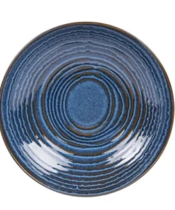 Table Passion Lot De 6 Assiettes Creuse 22 Cm En Faïence Bleu