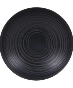 Table Passion Lot De 6 Assiettes Creuse Moon 22,5 Cm En Grès Noir