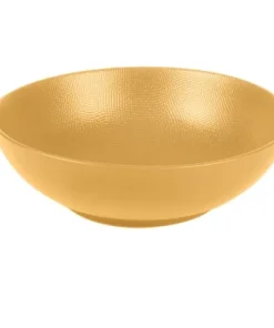 Table Passion Lot De 6 Assiettes Creuse Safran 19 Cm En Grès Jaune