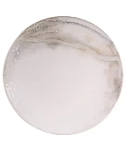 Table Passion Lot De 6 Assiettes Plate 27 Cm En Grès Blanc