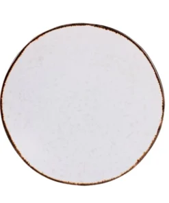 Table Passion Lot De 6 Assiettes Plate 27 Cm En Grès Blanc