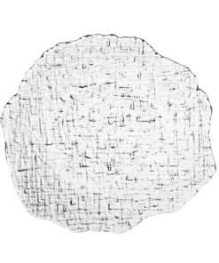 Table Passion Lot De 6 Assiettes Plate Gaia 27 Cm En Verre Transparent