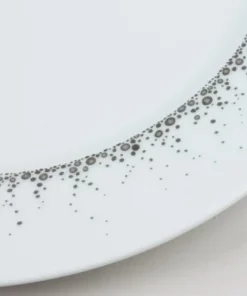 Table Passion Lot De 6 Assiettes Plate Gris 27 Cm En Porcelaine Blanc -Chef&Sommelier-boutique lot de 6 assiettes plate gris 27 cm en porcelaine blanc 1