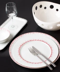 Table Passion Lot De 6 Assiettes Plate Gris 27 Cm En Porcelaine Blanc -Chef&Sommelier-boutique lot de 6 assiettes plate gris 27 cm en porcelaine blanc 2